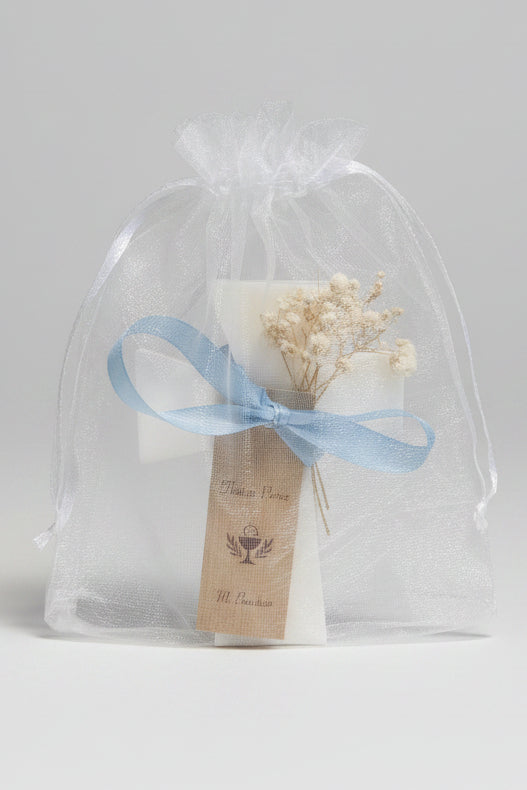 Vela Cruz Personalizada | Detalle para Bautizo, Comunión y Eventos